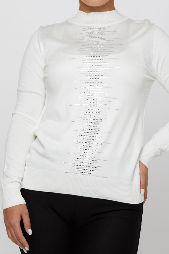 Maglione Maglione Stone Ricamato Ecru - 30556 | KAZEE (Set di 3 S-M-L) - 3