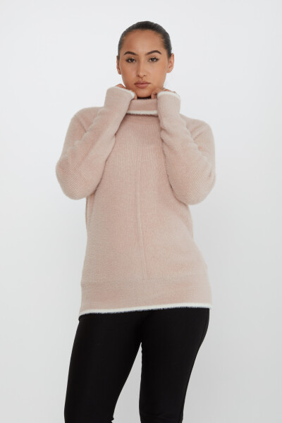 Tricots Angora Pull Col Roulé Manches Longues Poudre - 30646 | KAZEE (Lot de 3 M-L-XL) - Kazee (1)