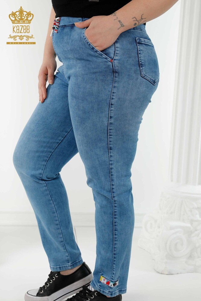Venta al por mayor Jeans Mujer Cintura Elástica Azul - 3679 | kazee - 3