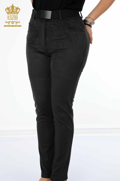 Venta al por mayor Jeans Mujer Negros Con Cinturón - 3358 | kazee - Thumbnail