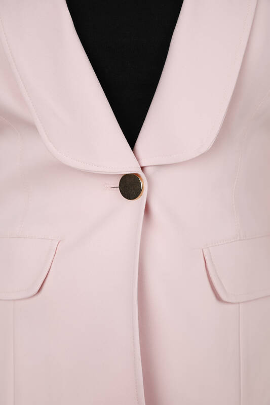 Venta al por mayor Traje de mujer con cinturón de bolsillo de algodón clásico detallado - 7712 | kazee