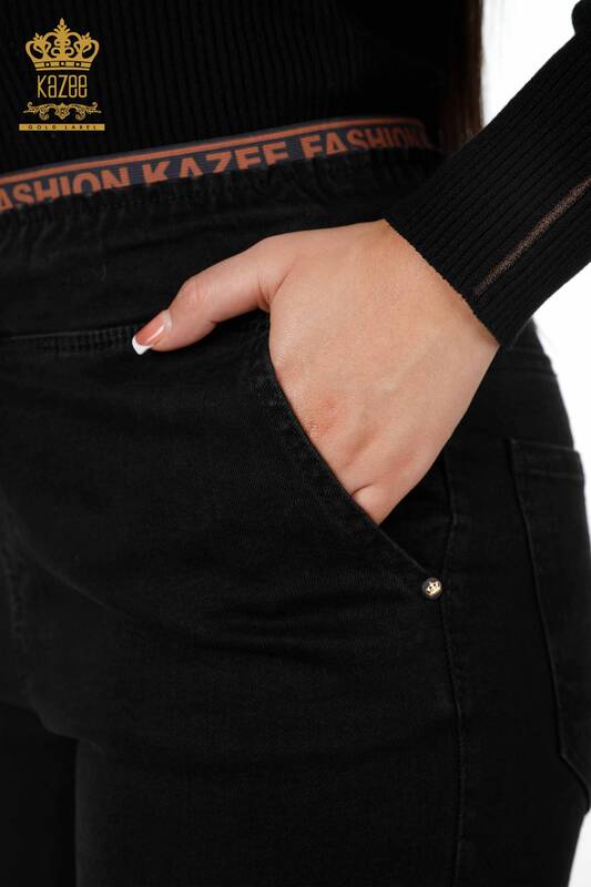 Venta al por mayor Pantalones de Mujer Pierna Carta Cintura Detalle Cordón Elástico - 3371 | kazee
