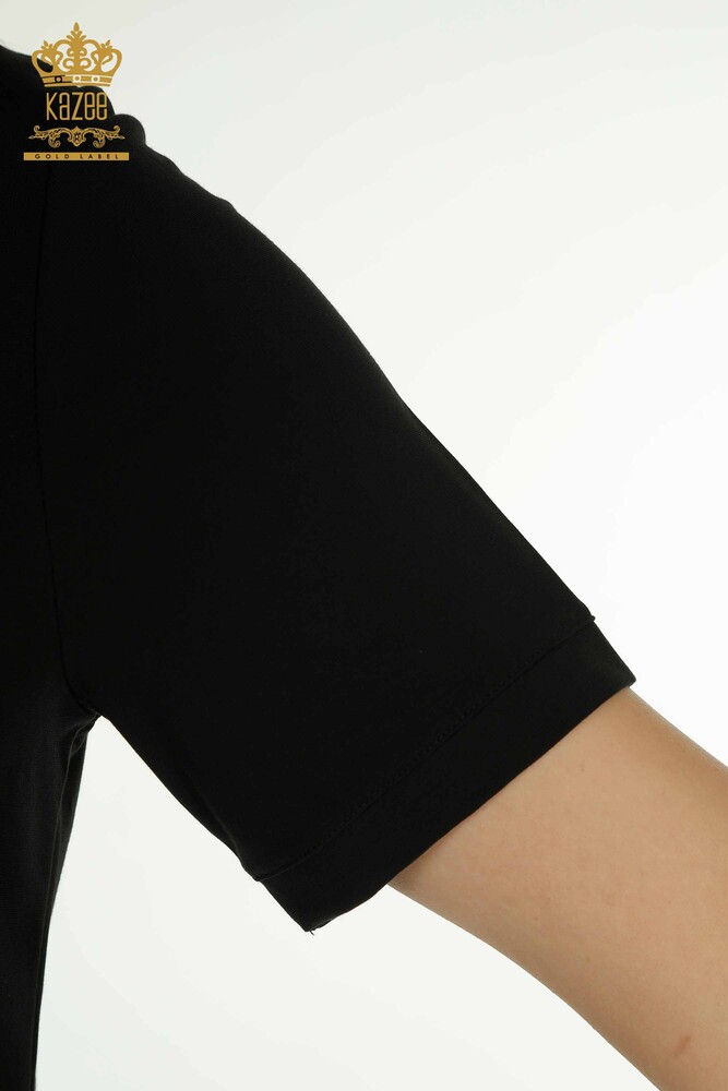 Venta al por mayor Blusa de Mujer Básica Negra - 79864 | KAZEE - 4