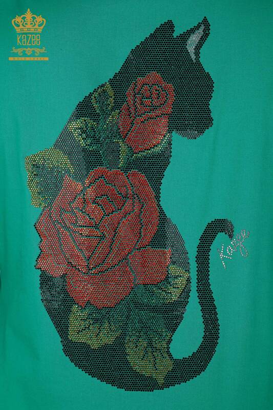 Venta al por mayor Camisa de Mujer de Algodón Color Piedra Patrón Bordado - 20075 | kazee