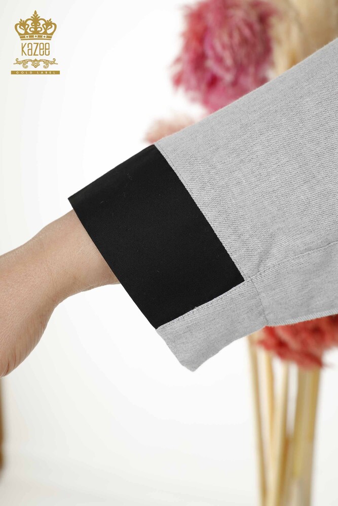 Venta al por mayor Traje Camisero Mujer - Estampado - Gris - 20332 | kazee - 6