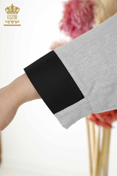 Venta al por mayor Traje Camisero Mujer - Estampado - Gris - 20332 | kazee - 6