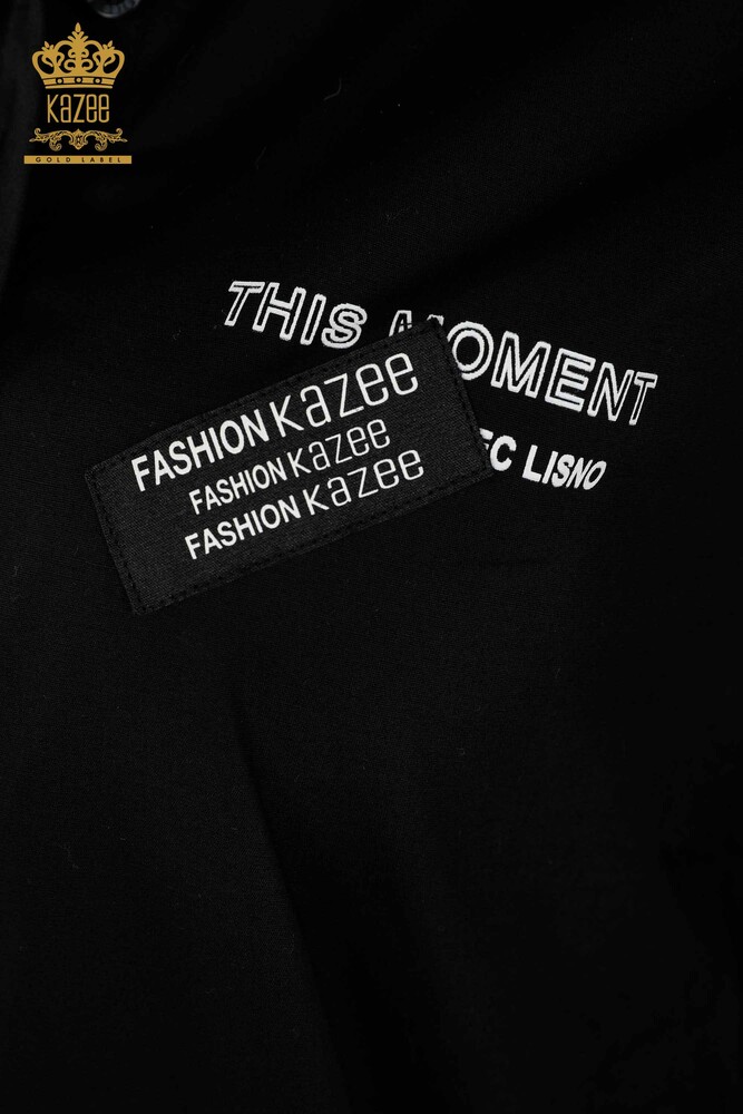 Venta al por mayor Camisa Mujer - Cordón Atado - Negra - 20355 | kazee - 3