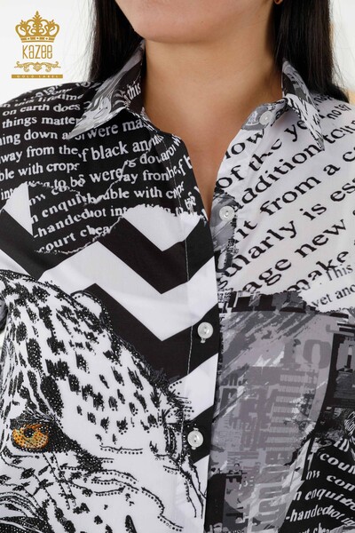 Venta al por mayor de Camisas de Mujer - Impresión Digital - 20356 | kazee - Thumbnail