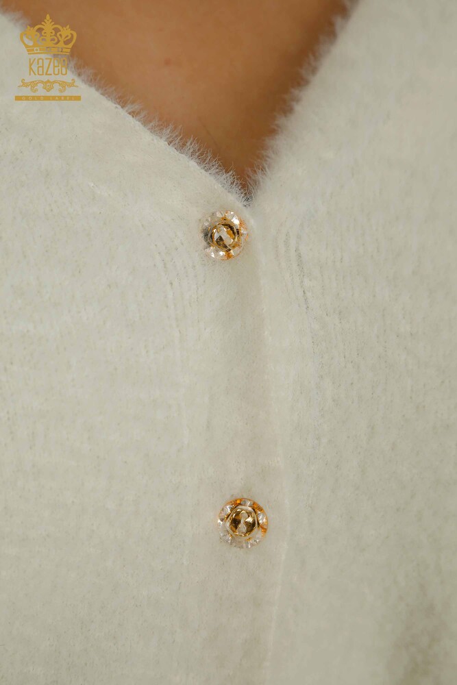 Venta al por mayor Cárdigan de mujer Angora Crudo - 30447 | KAZEE - 4