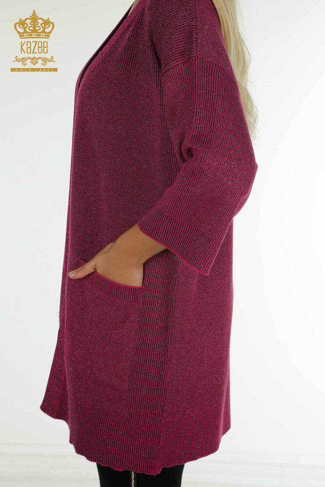 Venta al por mayor Cárdigan de mujer Glitter Transition Fucsia - 30135 | KAZEE - 5