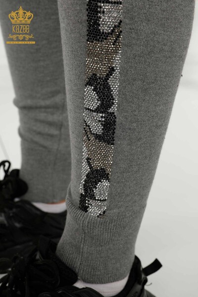 Venta al por mayor Conjunto de chándal para mujer - Patrón de mariposas - Gris - 16678 | KAZEE - 9