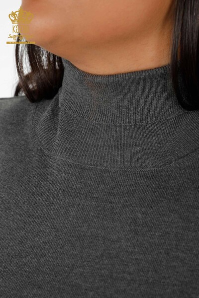 Venta al por mayor Sweater Mujer Basic Antracita - 15134 | kazee - Thumbnail
