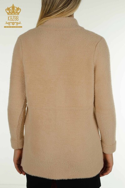 Venta al por mayor Cárdigan de Angora para Mujer con Detalle de Lazo Beige - 30269 | KAZEE - 8