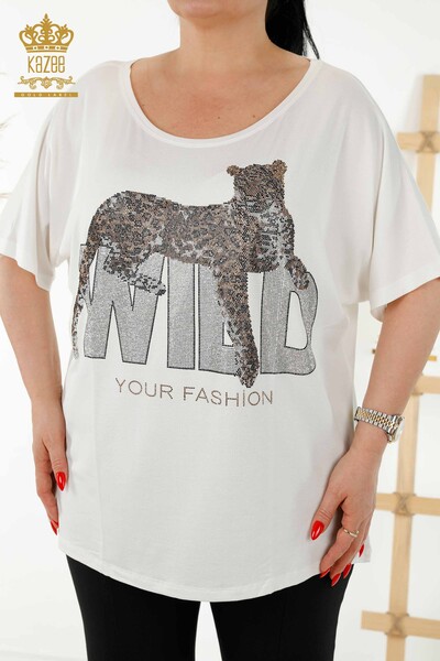 Venta al por mayor Blusa Mujer - Piedra Bordado - Crudo - 77713 | kazee - 2