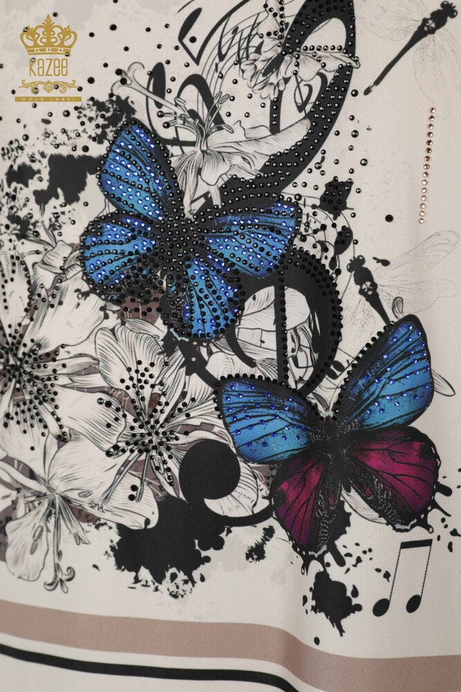 Venta al por mayor Blusa de Mujer - Piedra Bordada - Negra - 12039 | kazee - 4