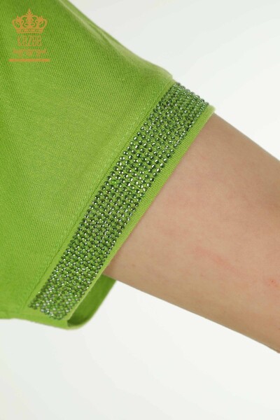 Venta al por mayor Blusa de Mujer Botón Detallado Verde Pistacho - 79297 | KAZEE - Thumbnail