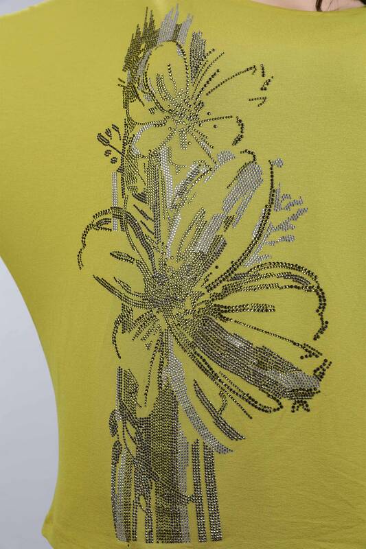 Venta al por mayor Blusa de Mujer con Estampado Floral de Piedra de Cristal - 77881 | kazee