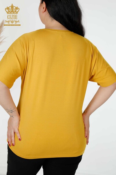 Venta al por mayor Blusa Mujer Crystal Bordado Azafrán - 77938 | kazee - 6