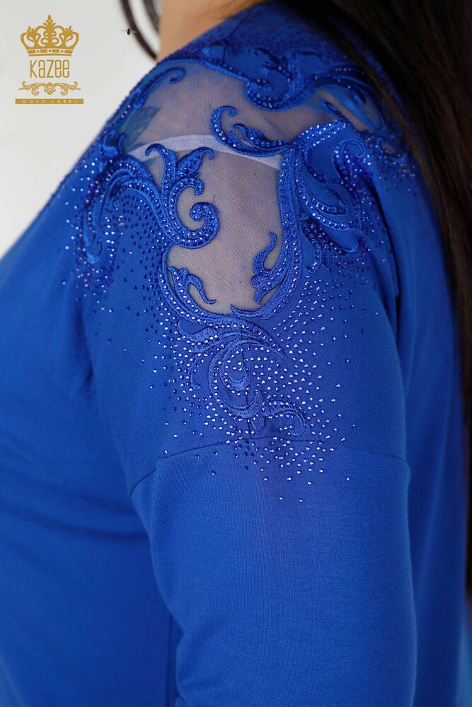 Venta al por mayor Blusa de Mujer Crystal Stone Bordado Saks - 78911 | kazee - 5