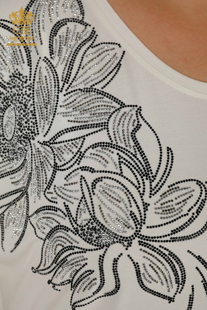 Venta al por mayor Blusa Mujer - Cuello V - Crudo - 79341 | kazee - 4