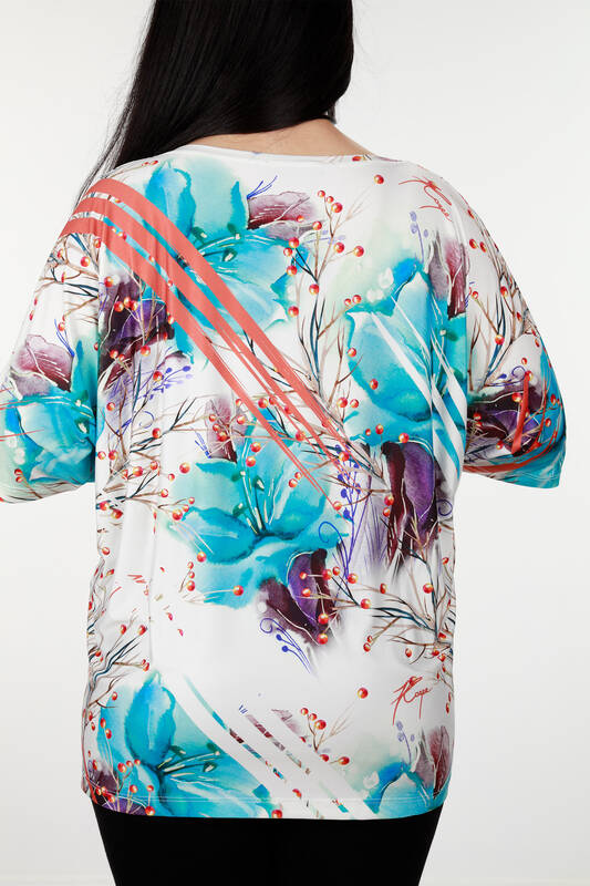 Venta al por mayor Blusa de Mujer Patrón Floral Digital - 12045 | kazee