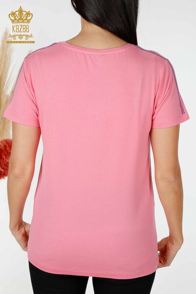 Venta al por mayor Blusa Estampada Mujer Rosa - 78925 | kazee - Thumbnail