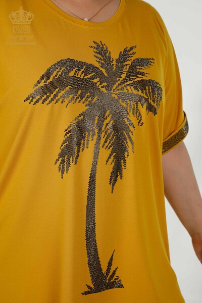 Venta al por mayor Blusa de Mujer - Estampada - Azafrán - 79325 | kazee - 3