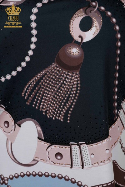  Venta al por Mayor Blusas de Mujer - Estampado Digital - 12104 | kazee - Thumbnail (2)