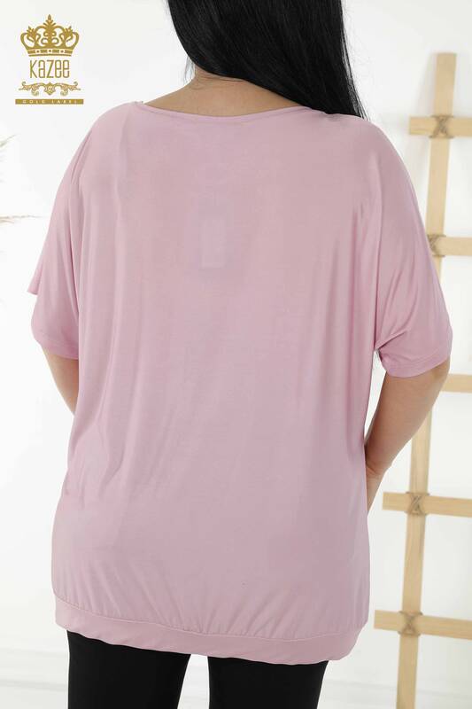 Venta al por mayor Blusa Mujer - Estampado Digital - Rosa - 77755 | kazee