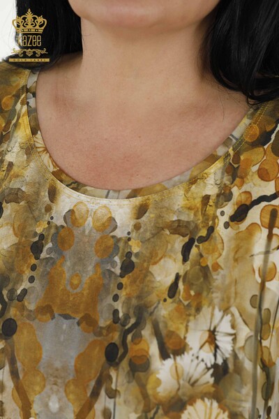 Venta al por Mayor Blusa Mujer - Digital Estampado - Azafrán - 77894 | kazee - 3
