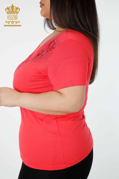 Venta al por mayor Blusa Mujer Estampado Floral Coral - 78922 | kazee - 5