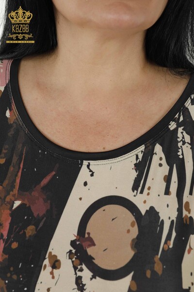 Al por mayor Blusa de Mujer - Estampado Floral - Beige - 77898 | kazee - 4