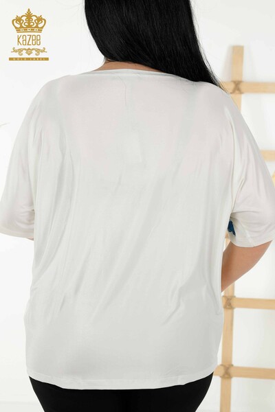 Venta al por mayor Blusa Mujer - Floral Estampado - Crudo - 77802 | kazee - 7