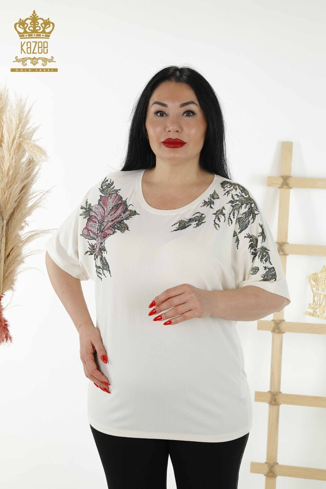 Venta al por mayor Blusa Mujer - Floral Estampado - Crudo - 79089 | kazee - 1