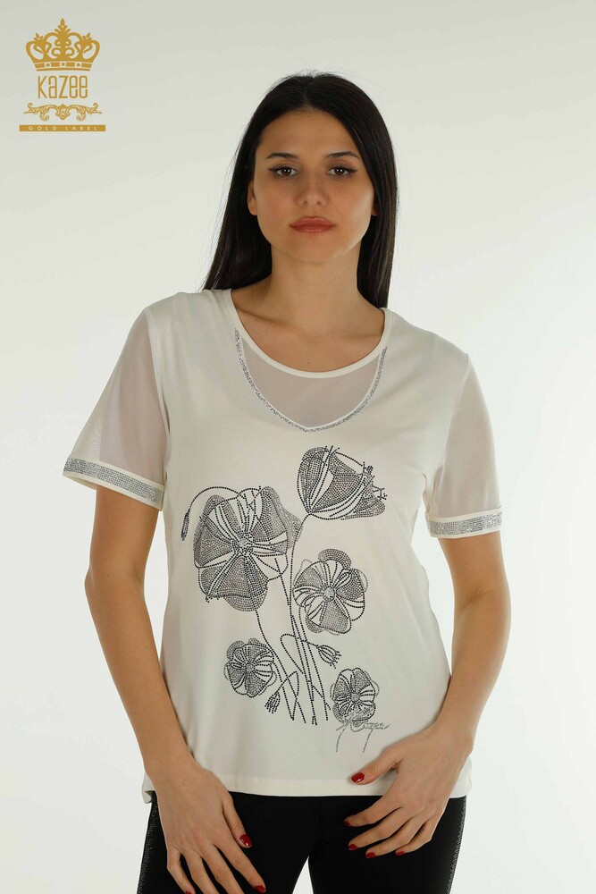 Venta al por mayor Blusa Mujer Floral Estampado Crudo - 79290 | kazee - 1