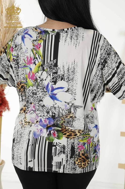 Venta al por mayor Blusa de Mujer - Digital Floral - Estampada - 77779 | kazee