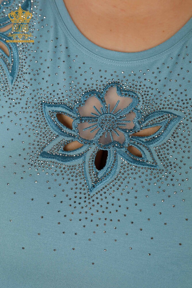 Venta al por mayor Blusa Mujer Estampado Floral Menta - 78922 | kazee - 3