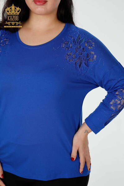 Venta al por mayor Blusa de mujer con estampado de flores Saks - 77950 | kazee - 2