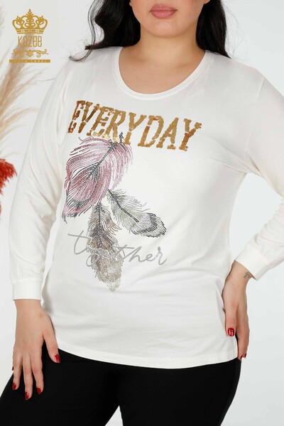 Venta al por mayor Blusa Mujer Patrón Hoja Crudo - 77913 | kazee - 2