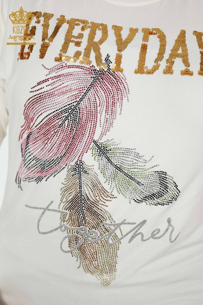 Venta al por mayor Blusa Mujer Patrón Hoja Crudo - 77913 | kazee - 3