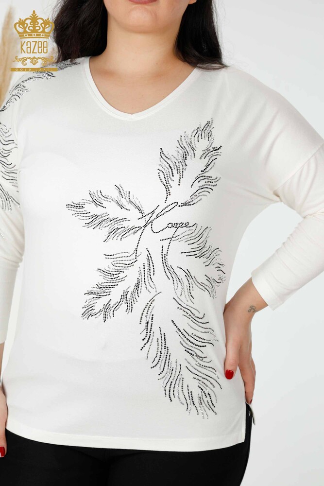 Venta al por mayor Blusa Mujer Patrón Hoja Cruda - 77970 | kazee - 2