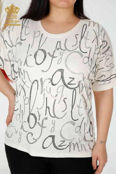 Venta al por mayor Blusa Mujer Carta Detallada Crudo - 78833 | kazee - 2