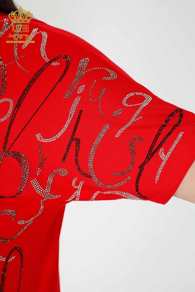 Venta al por mayor Blusa Mujer Carta Detallada Roja - 78833 | kazee - 5