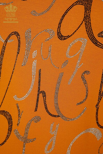 Venta al por mayor Blusa de Mujer Carta Detallada Tan - 78833 | kazee - 4