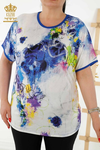 Venta al por mayor Blusa Mujer - Manga Corta - Digital - 12088 | kazee - Kazee (1)