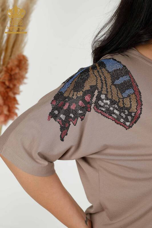 Venta al por mayor Blusa de Mujer con Estampado de Mariposas Mink - 79154 | kazee