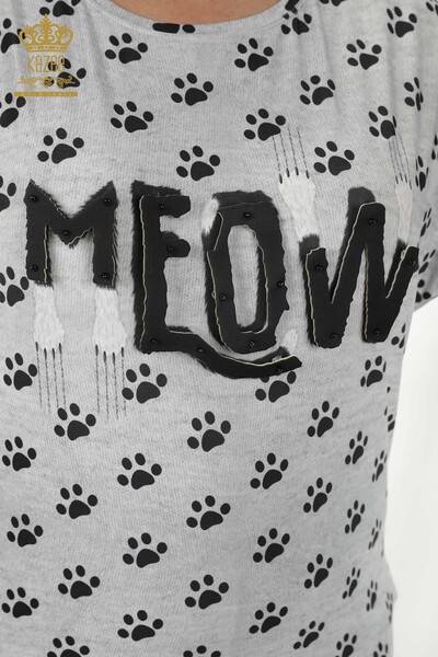 Venta al por mayor Blusa de Mujer - Estampado de Patas - 76834 | kazee - 3