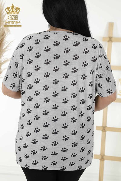 Venta al por mayor Blusa de Mujer - Estampado de Patas - 76834 | kazee - 7