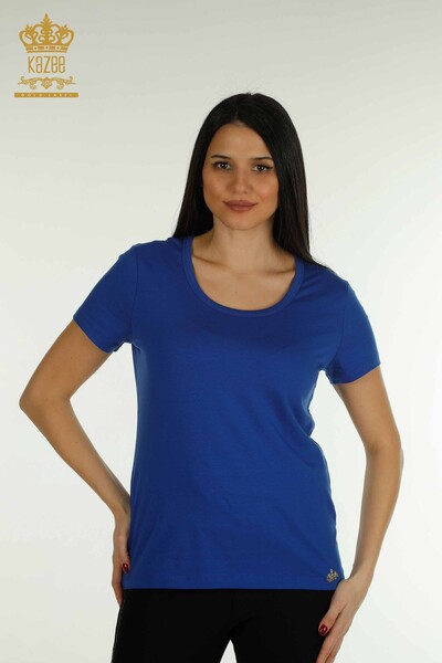 Venta al por mayor Blusa de Mujer Modelo Americano Azul Oscuro - 79177 | kazee - Thumbnail