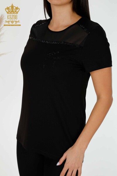 Venta al por mayor Blusa de Mujer Modelo Americano Negra - 78857 | kazee - 2